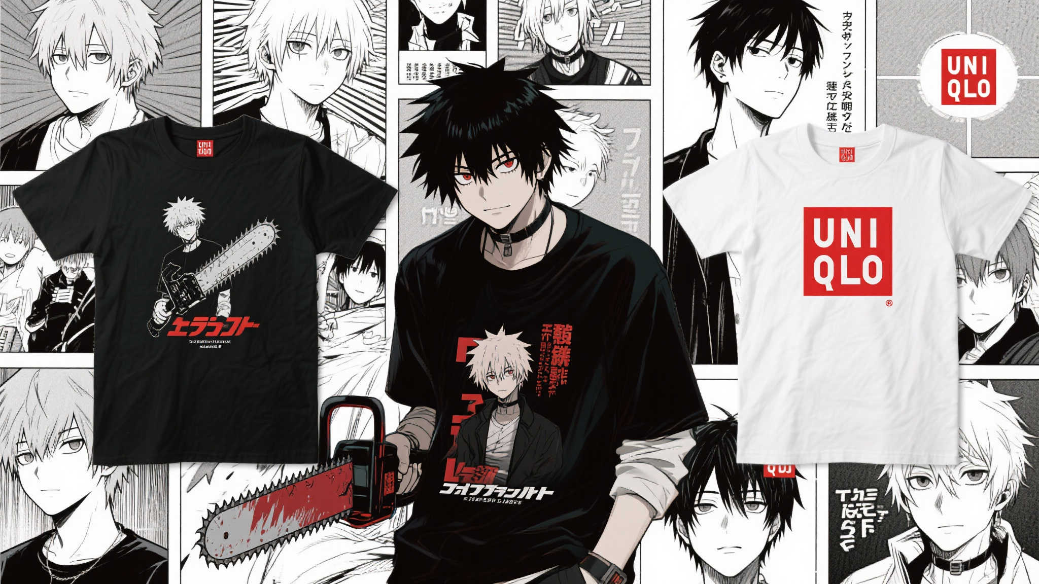 优衣库携手《链锯人》推出联名T恤，剧场版动画定档九月！